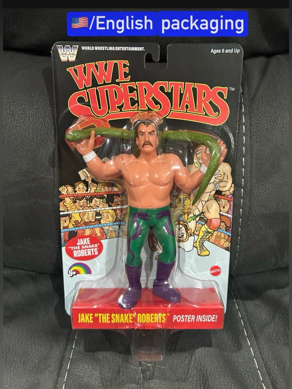 Jake “the snake” Roberts WWE LJN series 3! CHASE variant! U.S/english packaging!